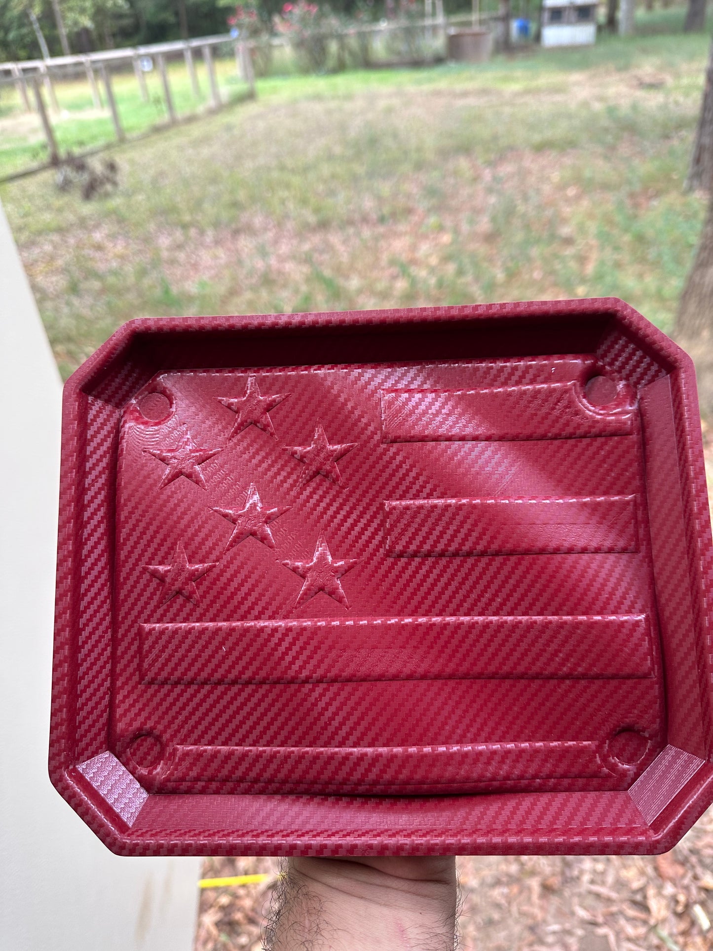 US Flag tray w/ripple effect
