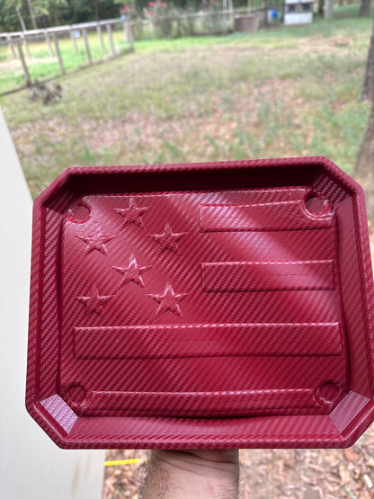 US Flag tray w/ripple effect
