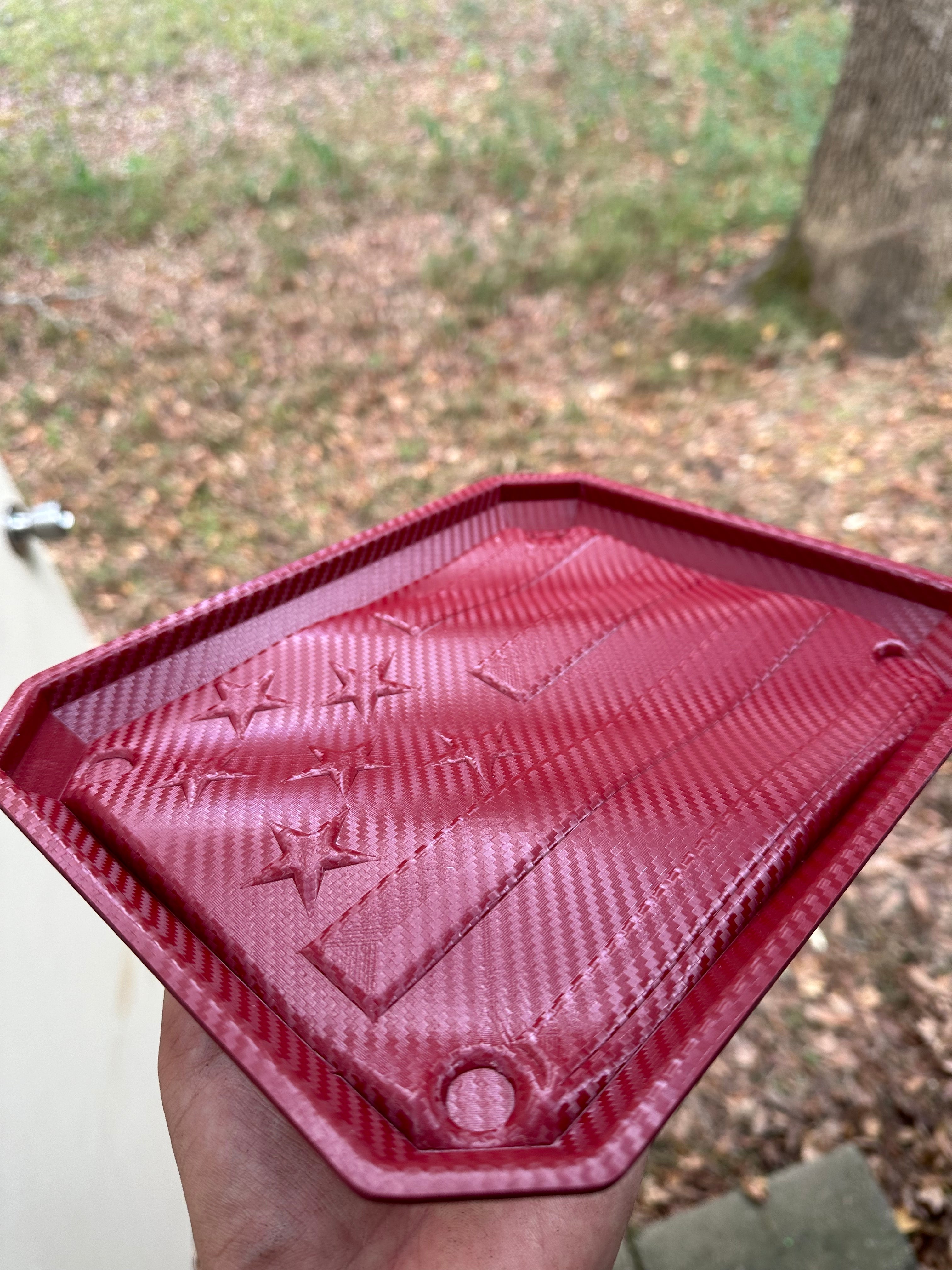 US Flag tray w/ripple effect