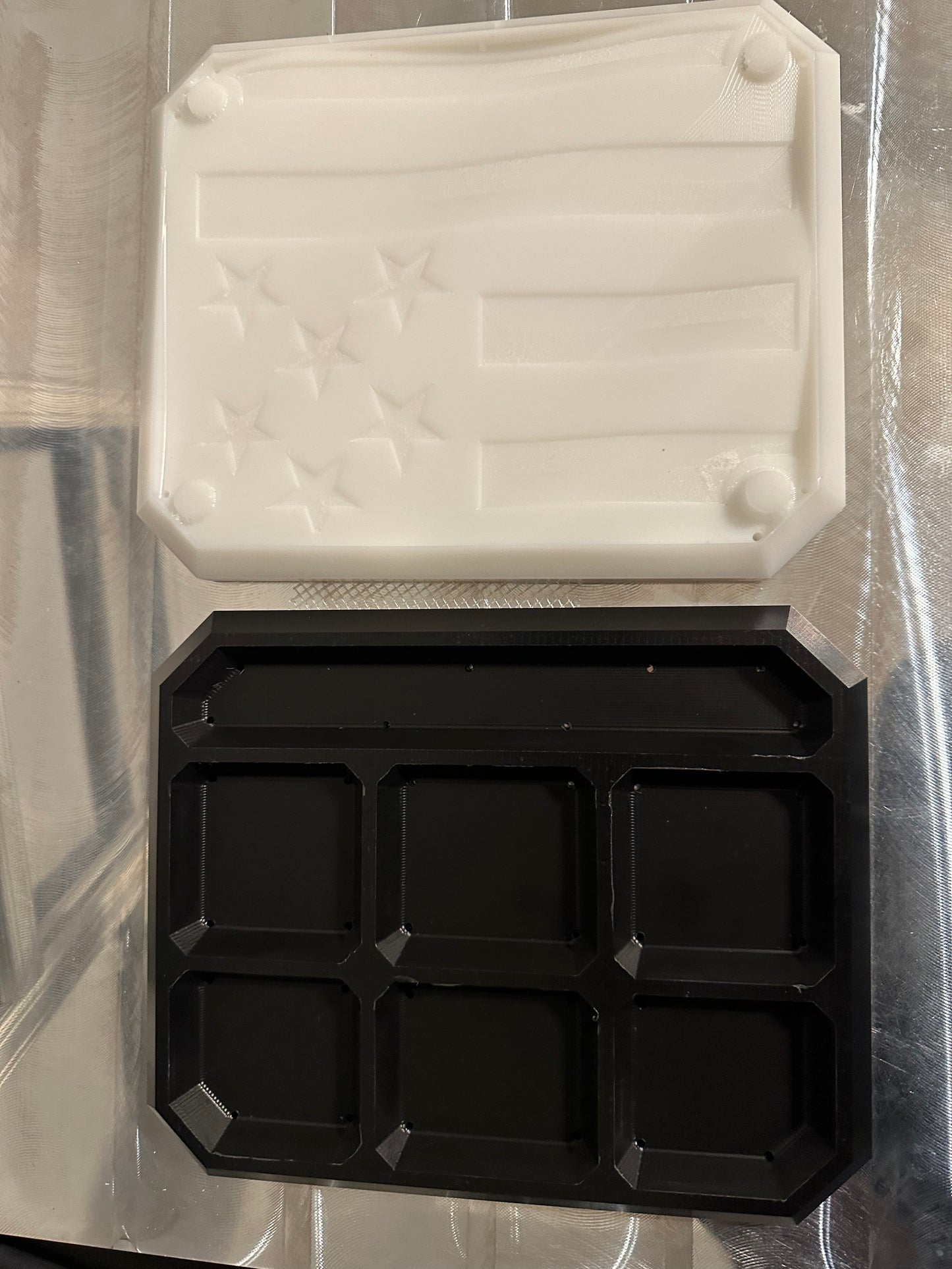 US Flag tray w/ripple effect