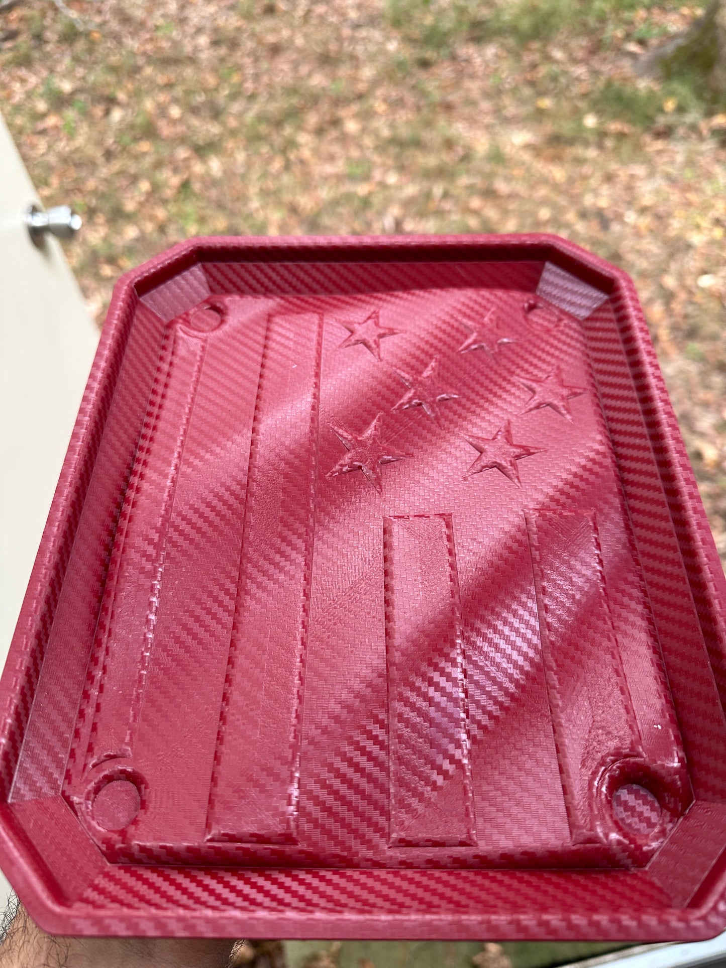 US Flag tray w/ripple effect