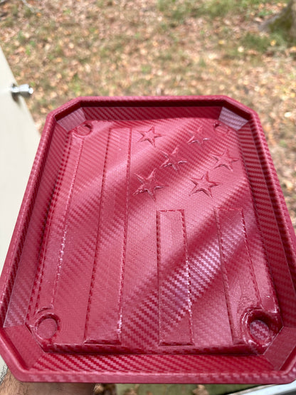 US Flag tray w/ripple effect