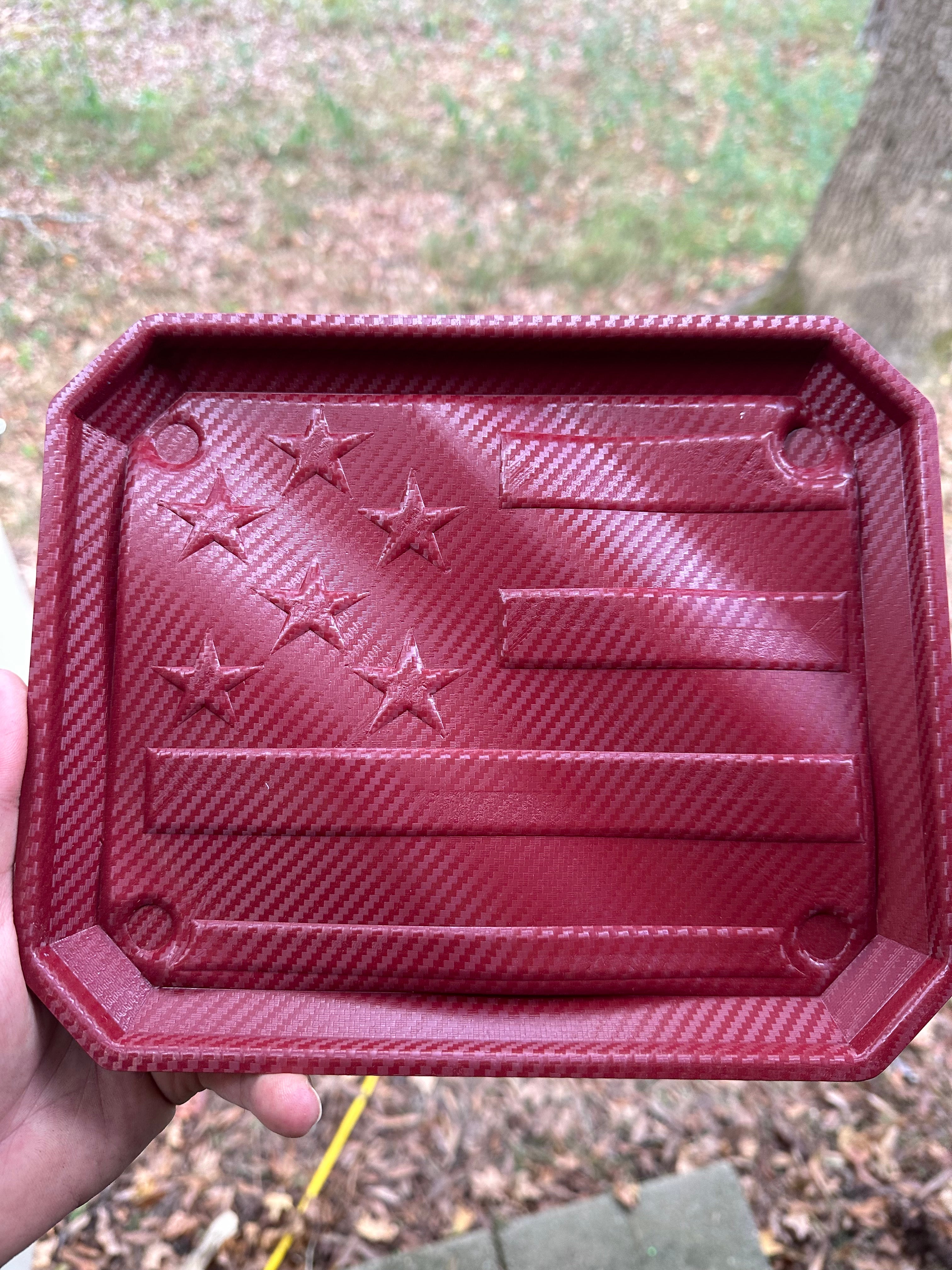 US Flag tray w/ripple effect