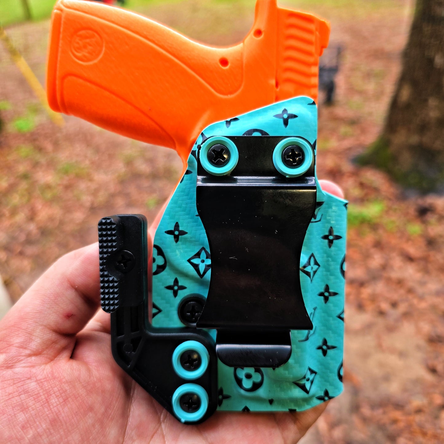 Quick-ship Bodyguard 2.0 carry comp in LV Tiffany blue