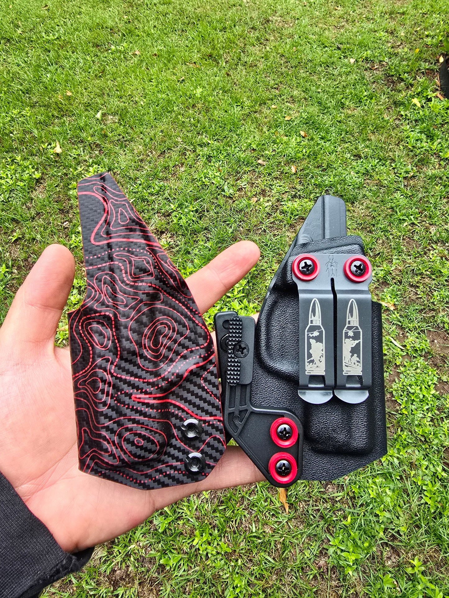 Quick-ship Bodyguard 2.0 IWB Holster in EMT red Topo reversed